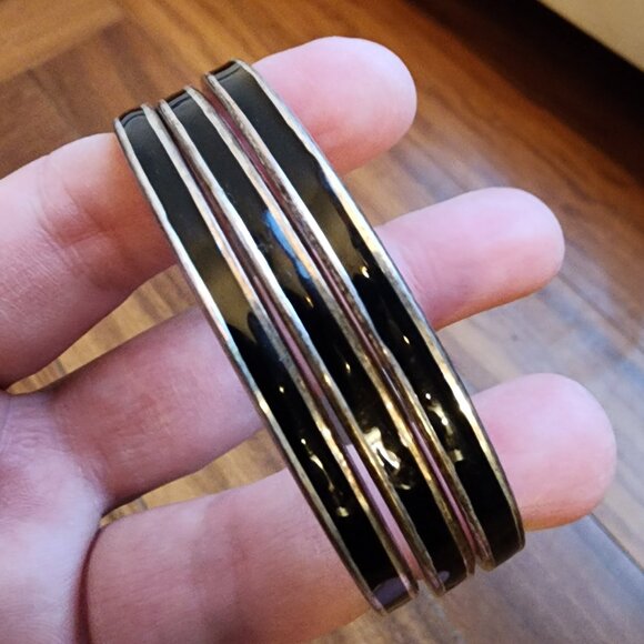 Etsy Black/Gold Bangle Bracelet Set - Picture 8 of 14